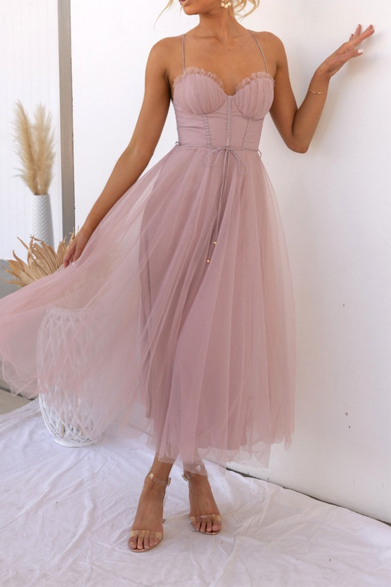 Sexy Solid Mesh Princess Dresses